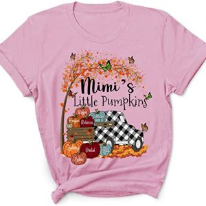 Personalized Mimi Little’s Pumpkins T-Shirt Mimi Custom with Kids Name T-Shirts