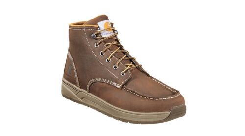 Men’s 4″ Brown Lightweight Wedge Boots – Moc Toe