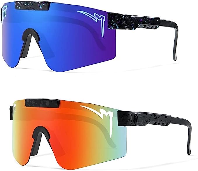 MINH 2 Pack P – VIP SUNGLASSES YOUTH for Men Women Polarized Eyewear, UV400 Sports Biking Hiking Fishing Golf Running (C5-C7)