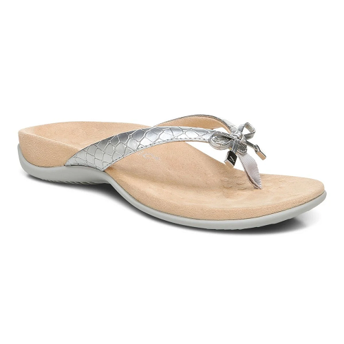 Vionic Bella Toe Post Sandal Medium – Silver